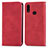 Custodia Portafoglio In Pelle Cover con Supporto S04D per Samsung Galaxy A10s Rosso