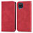 Custodia Portafoglio In Pelle Cover con Supporto S04D per Samsung Galaxy A12 5G Rosso