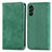 Custodia Portafoglio In Pelle Cover con Supporto S04D per Samsung Galaxy A13 5G Verde