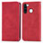 Custodia Portafoglio In Pelle Cover con Supporto S04D per Samsung Galaxy A21 European Rosso