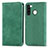 Custodia Portafoglio In Pelle Cover con Supporto S04D per Samsung Galaxy A21 European Verde