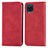 Custodia Portafoglio In Pelle Cover con Supporto S04D per Samsung Galaxy A22 4G Rosso