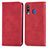 Custodia Portafoglio In Pelle Cover con Supporto S04D per Samsung Galaxy A40s Rosso