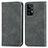 Custodia Portafoglio In Pelle Cover con Supporto S04D per Samsung Galaxy A52 4G Grigio