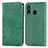 Custodia Portafoglio In Pelle Cover con Supporto S04D per Samsung Galaxy A60 Verde