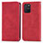 Custodia Portafoglio In Pelle Cover con Supporto S04D per Samsung Galaxy A91 Rosso