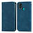 Custodia Portafoglio In Pelle Cover con Supporto S04D per Samsung Galaxy F41 Blu