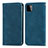 Custodia Portafoglio In Pelle Cover con Supporto S04D per Samsung Galaxy F42 5G Blu