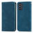 Custodia Portafoglio In Pelle Cover con Supporto S04D per Samsung Galaxy F52 5G Blu