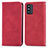 Custodia Portafoglio In Pelle Cover con Supporto S04D per Samsung Galaxy F52 5G Rosso