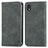 Custodia Portafoglio In Pelle Cover con Supporto S04D per Samsung Galaxy M01 Core Grigio