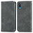 Custodia Portafoglio In Pelle Cover con Supporto S04D per Samsung Galaxy M02 Grigio