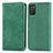 Custodia Portafoglio In Pelle Cover con Supporto S04D per Samsung Galaxy M02s Verde