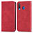 Custodia Portafoglio In Pelle Cover con Supporto S04D per Samsung Galaxy M30 Rosso