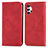 Custodia Portafoglio In Pelle Cover con Supporto S04D per Samsung Galaxy M32 5G Rosso