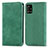 Custodia Portafoglio In Pelle Cover con Supporto S04D per Samsung Galaxy M40S Verde