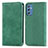 Custodia Portafoglio In Pelle Cover con Supporto S04D per Samsung Galaxy M52 5G Verde