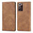 Custodia Portafoglio In Pelle Cover con Supporto S04D per Samsung Galaxy Note 20 Ultra 5G Marrone