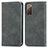 Custodia Portafoglio In Pelle Cover con Supporto S04D per Samsung Galaxy S20 FE (2022) 5G Grigio