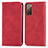 Custodia Portafoglio In Pelle Cover con Supporto S04D per Samsung Galaxy S20 FE (2022) 5G Rosso