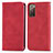 Custodia Portafoglio In Pelle Cover con Supporto S04D per Samsung Galaxy S20 FE 5G Rosso