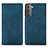 Custodia Portafoglio In Pelle Cover con Supporto S04D per Samsung Galaxy S22 Plus 5G Blu