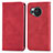 Custodia Portafoglio In Pelle Cover con Supporto S04D per Sharp Aquos R8 Rosso