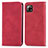 Custodia Portafoglio In Pelle Cover con Supporto S04D per Sharp Aquos Sense6 Rosso