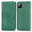 Custodia Portafoglio In Pelle Cover con Supporto S04D per Sharp Aquos Sense6 Verde