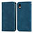 Custodia Portafoglio In Pelle Cover con Supporto S04D per Sony Xperia Ace III SO-53C Blu