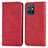 Custodia Portafoglio In Pelle Cover con Supporto S04D per Vivo iQOO Z6 5G Rosso