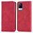 Custodia Portafoglio In Pelle Cover con Supporto S04D per Vivo V21 5G Rosso