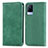 Custodia Portafoglio In Pelle Cover con Supporto S04D per Vivo V21 5G Verde