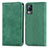 Custodia Portafoglio In Pelle Cover con Supporto S04D per Vivo V21e 4G Verde