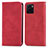 Custodia Portafoglio In Pelle Cover con Supporto S04D per Vivo Y01 Rosso