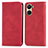 Custodia Portafoglio In Pelle Cover con Supporto S04D per Vivo Y02S Rosso