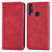 Custodia Portafoglio In Pelle Cover con Supporto S04D per Vivo Y11 Rosso