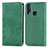 Custodia Portafoglio In Pelle Cover con Supporto S04D per Vivo Y11 Verde