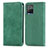 Custodia Portafoglio In Pelle Cover con Supporto S04D per Vivo Y21 Verde