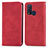 Custodia Portafoglio In Pelle Cover con Supporto S04D per Vivo Y50 Rosso