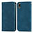 Custodia Portafoglio In Pelle Cover con Supporto S04D per Wiko Jerry 4 Blu