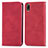 Custodia Portafoglio In Pelle Cover con Supporto S04D per Wiko Jerry 4 Rosso