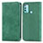 Custodia Portafoglio In Pelle Cover con Supporto S04D per Wiko Power U30 Verde