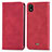 Custodia Portafoglio In Pelle Cover con Supporto S04D per Wiko Y61 Rosso