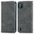 Custodia Portafoglio In Pelle Cover con Supporto S04D per Wiko Y62 Grigio