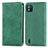 Custodia Portafoglio In Pelle Cover con Supporto S04D per Wiko Y62 Verde