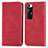 Custodia Portafoglio In Pelle Cover con Supporto S04D per Xiaomi Mi 10S 5G Rosso