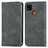 Custodia Portafoglio In Pelle Cover con Supporto S04D per Xiaomi POCO C3 Grigio