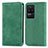 Custodia Portafoglio In Pelle Cover con Supporto S04D per Xiaomi Poco F4 5G Verde