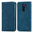 Custodia Portafoglio In Pelle Cover con Supporto S04D per Xiaomi Poco M2 Blu